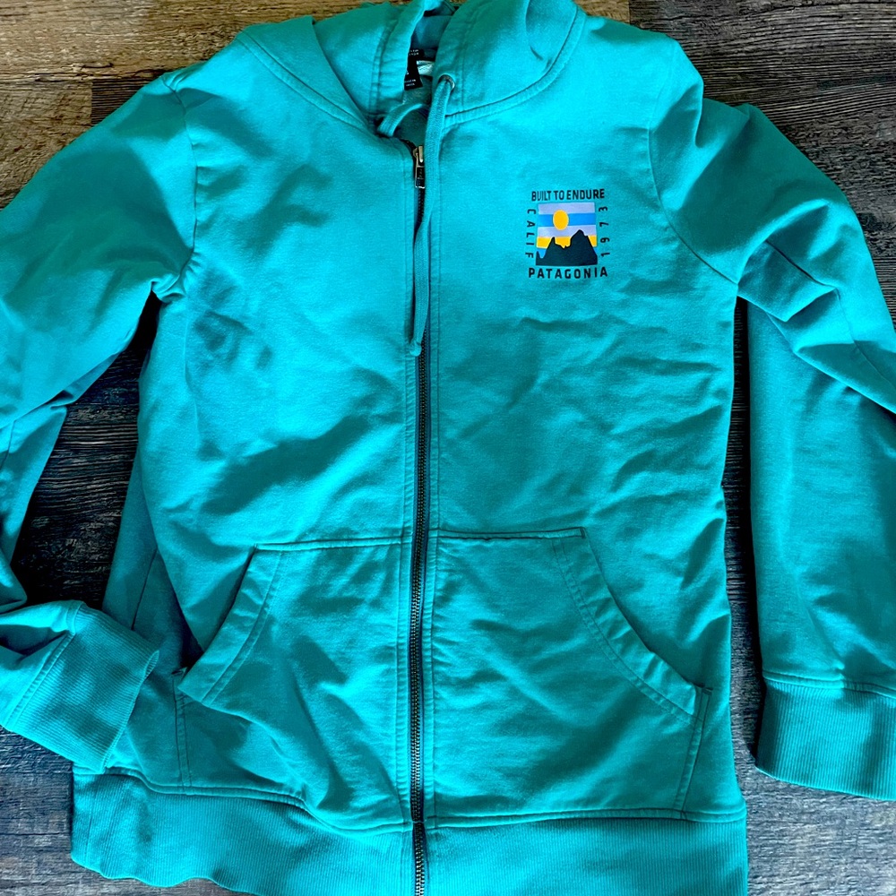 Patagonia Teal Zip-Up Hoodie